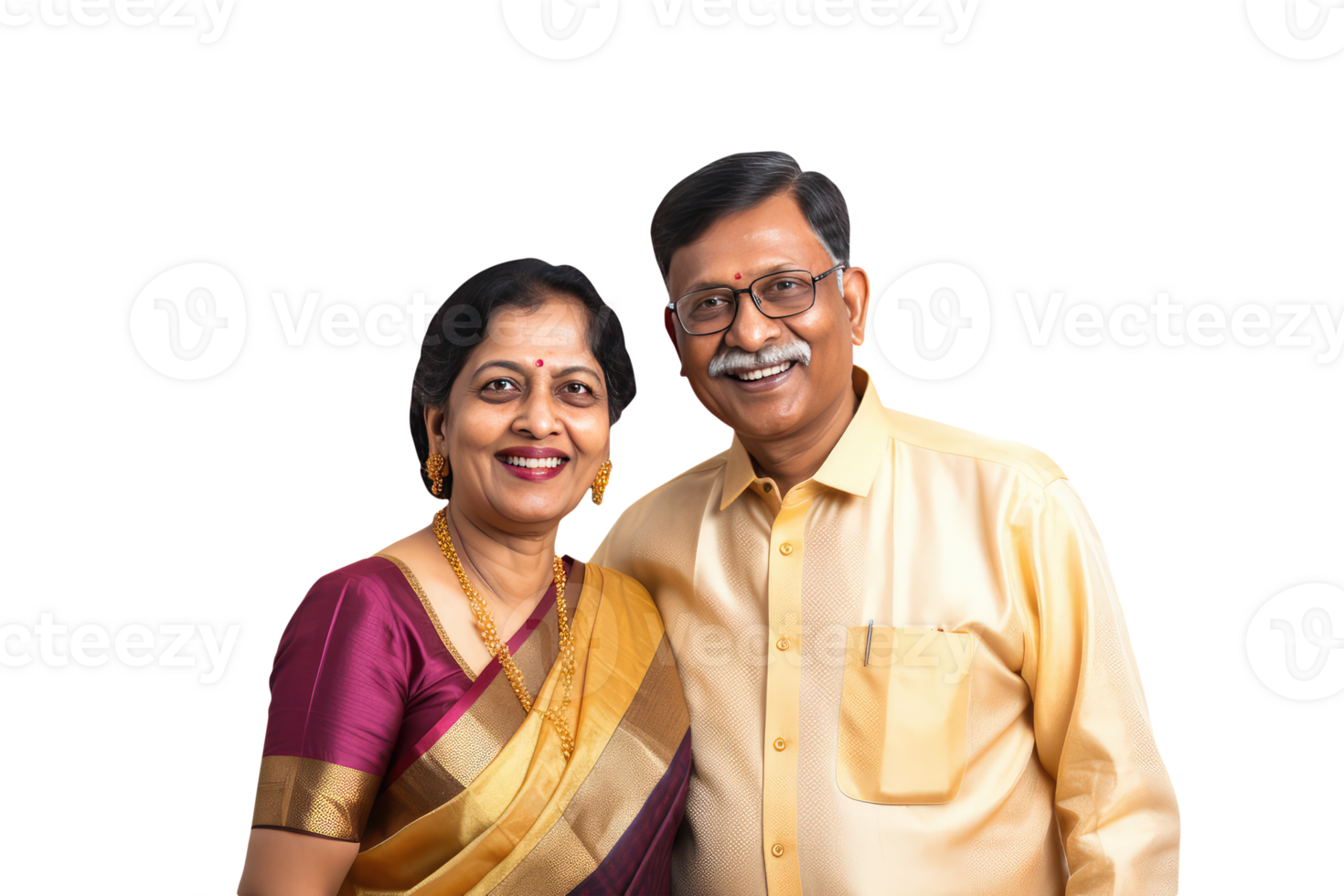 Happy Middle Age Indian Couple Hugging and Standing to Close. A Ficitious Character Created By . png