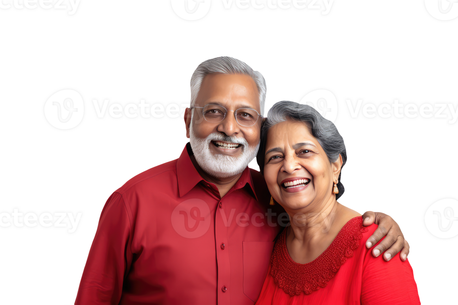 Happy Middle Age Indian Couple Hugging and Standing to Close. A Fictitious Character Created By . png