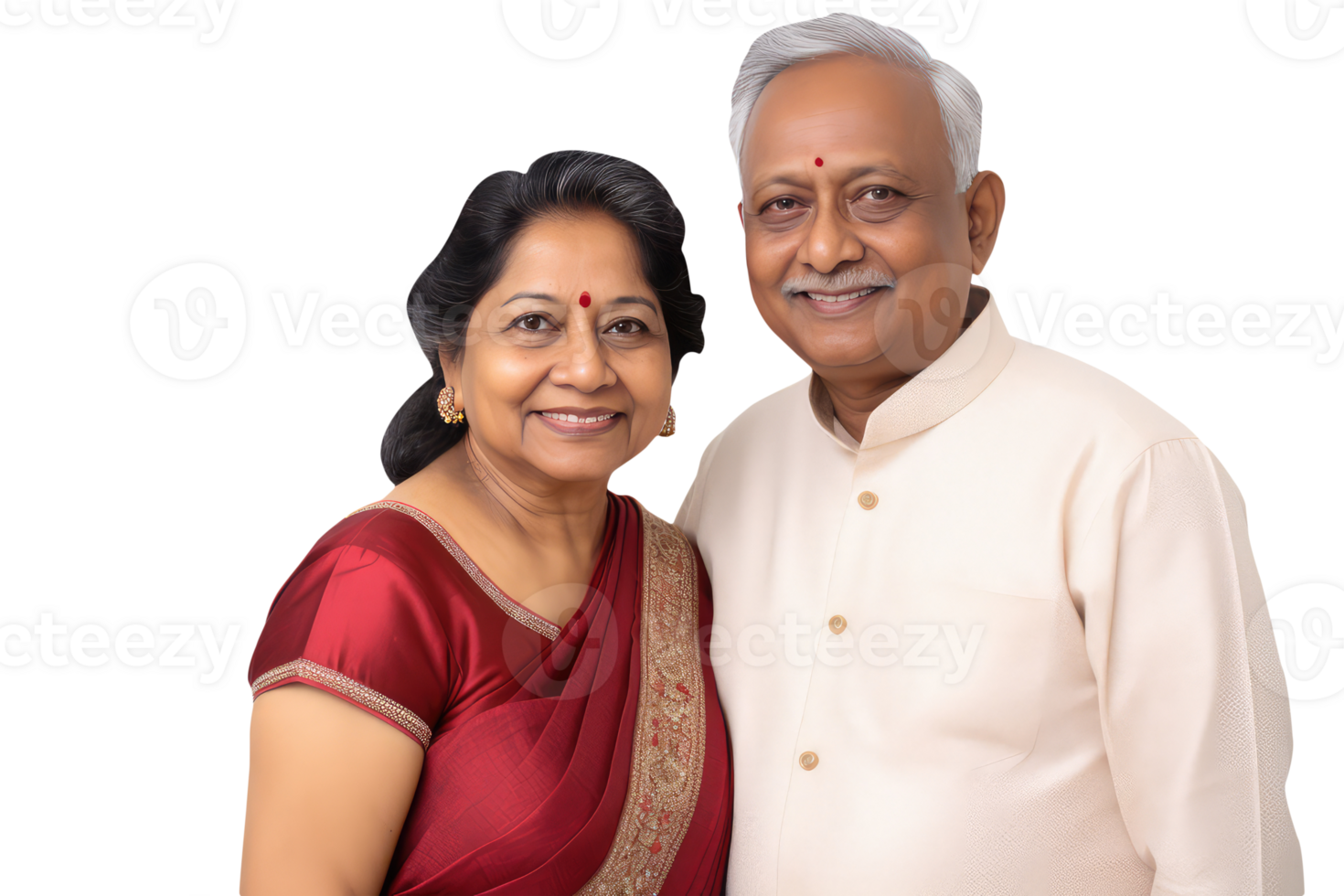 Happy Middle Age Indian Couple Hugging and Standing to Close. A Fictitious Character Created By . png