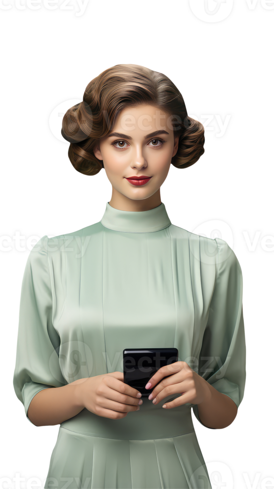 Beauty Portrait of Blonde Woman with Golden Wedge Short Hair. A Fictitious Character Created By . png