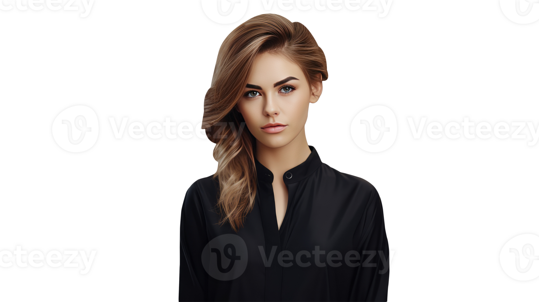 Beautiful Eyes Blonde Woman with Golden Hair. A Fictitious Character Created By . png