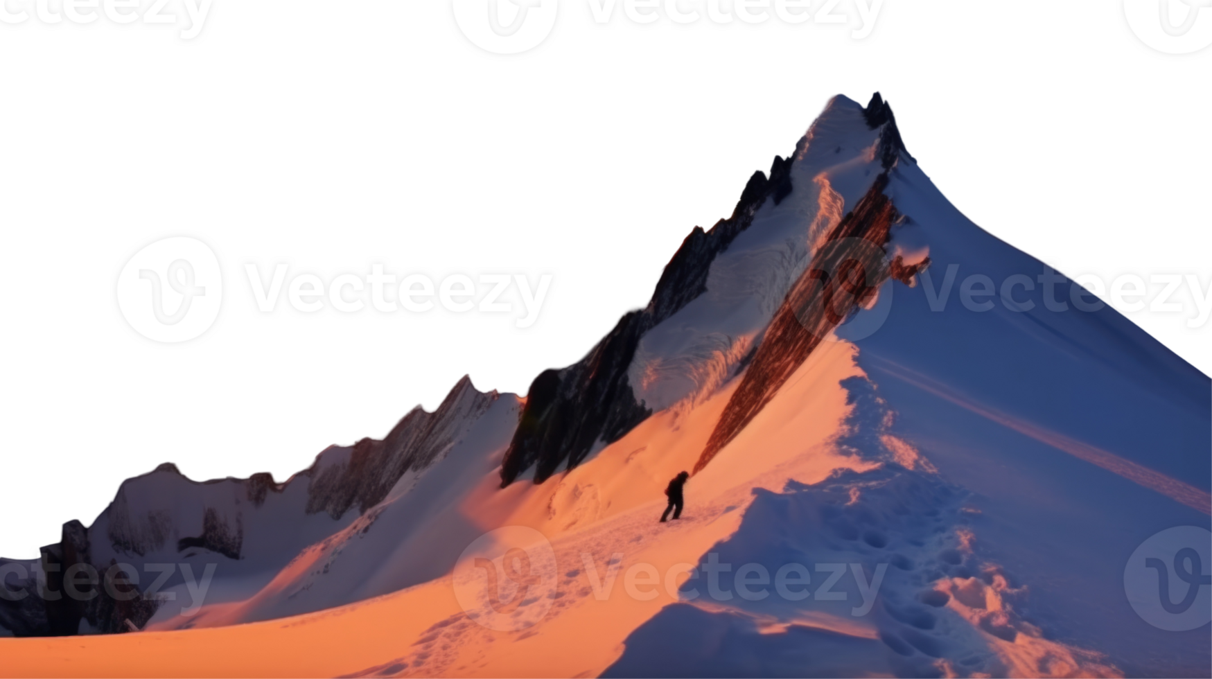 Snowy Mountain Range During Sunset or Sunrise Photo. png