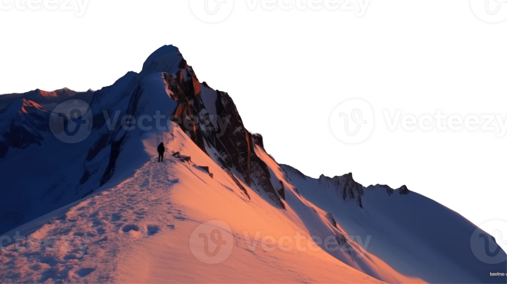 Snowy Mountain Range During Sunset or Sunrise Photo. png