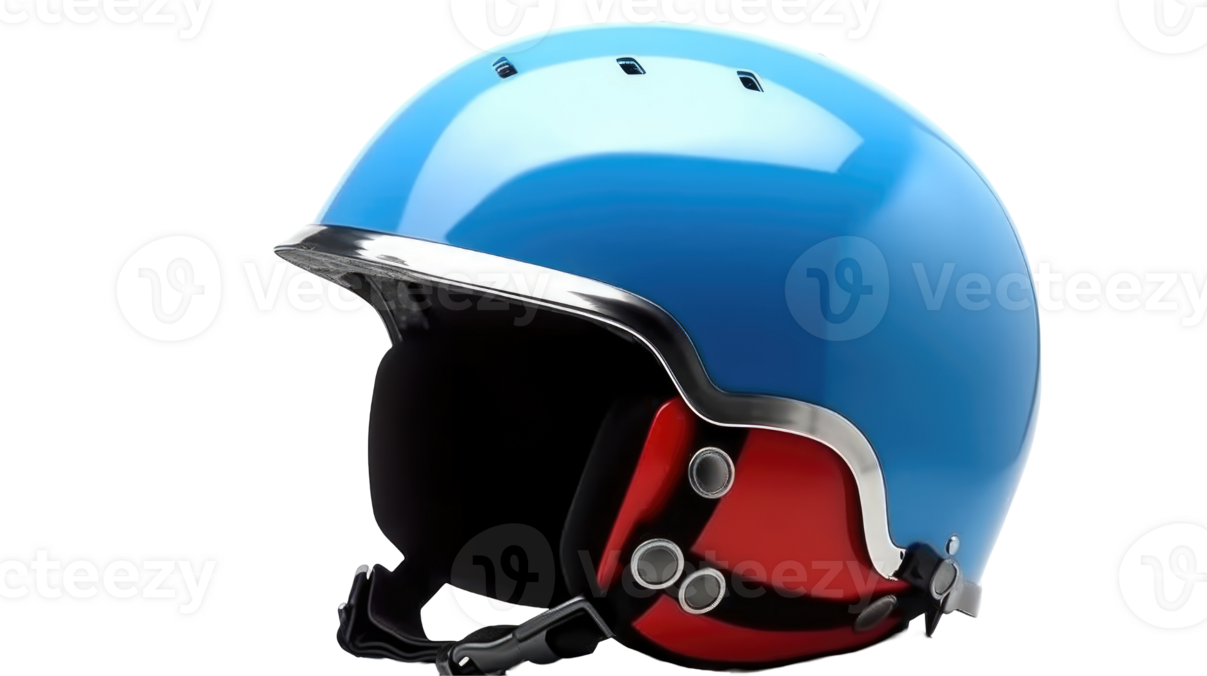 Realistic Blue Biker Helmet Element for Protection and Safety. png