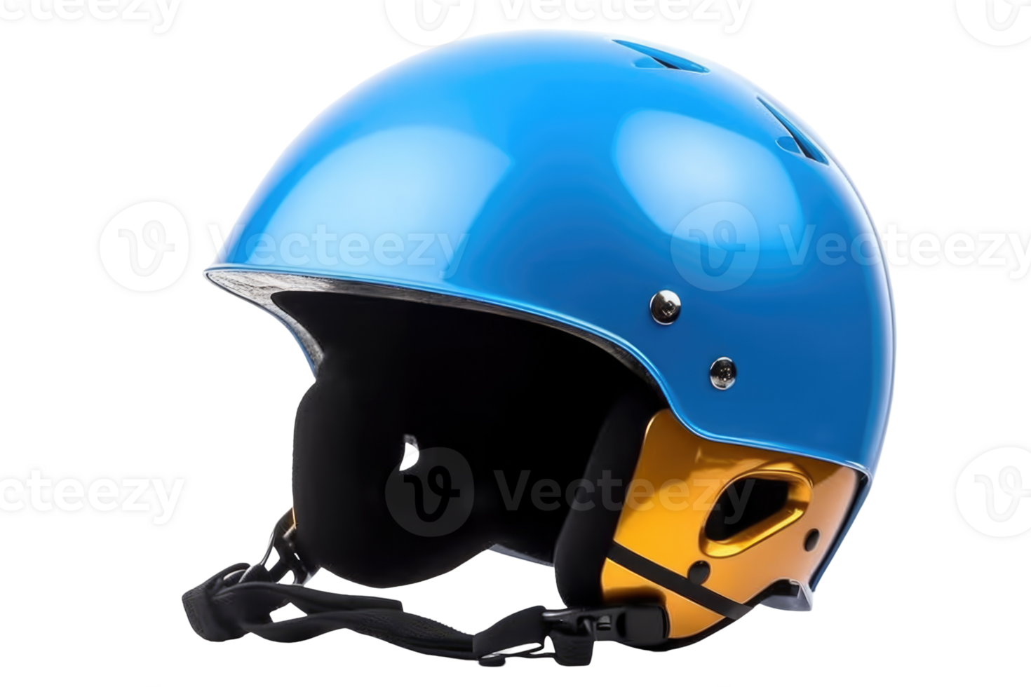 Realistic Blue Biker Helmet Element for Protection and Safety. png