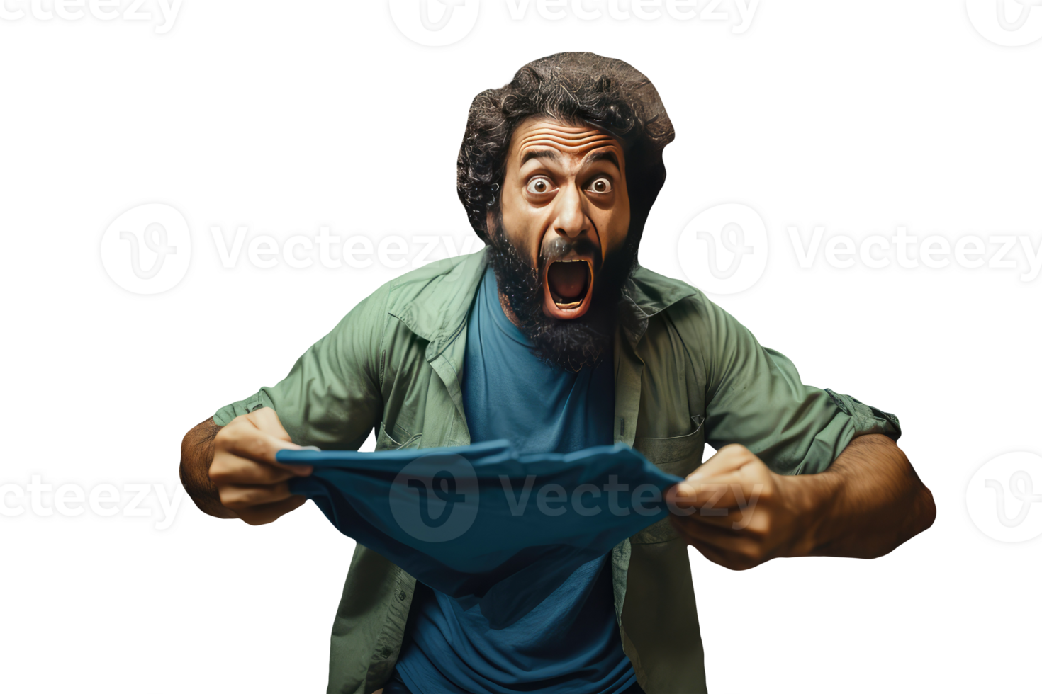 Screaming Man and Holding Fabric. Created Character By .. png