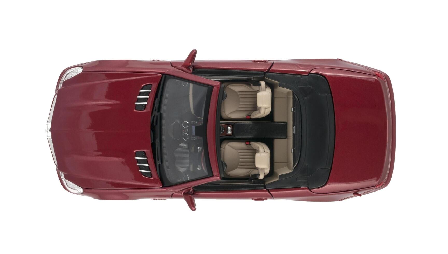 ALMATY, KAZAKHSTAN - May 4, 2014 - Collectible toy Mercedes-Benz SL 550 cabriolet isolated on white background photo