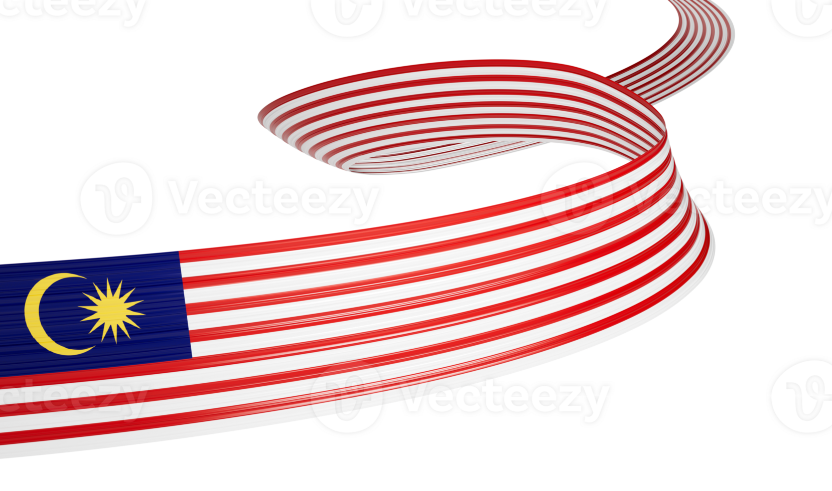 3d Flag Of Malaysia 3d Wavy Shiny Malaysia Ribbon Flag Isolated 3d illustration png