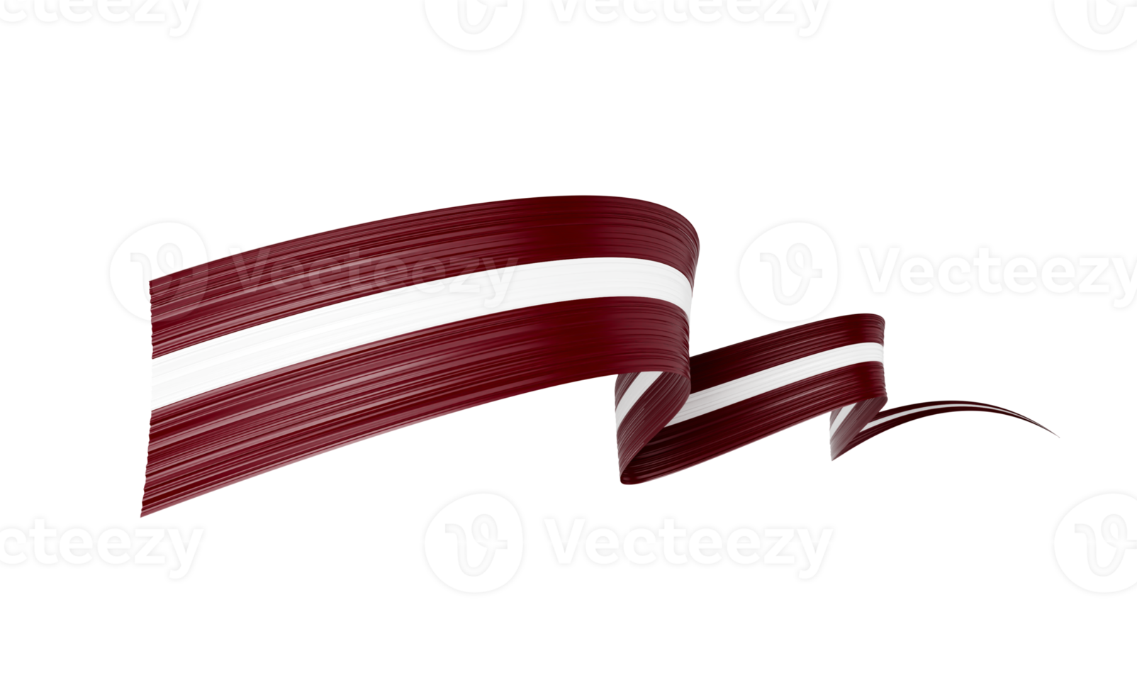 3d Flag Of Latvia 3d Wavy Shiny Latvia Ribbon Flag Isolated On White Background 3d Illustration png