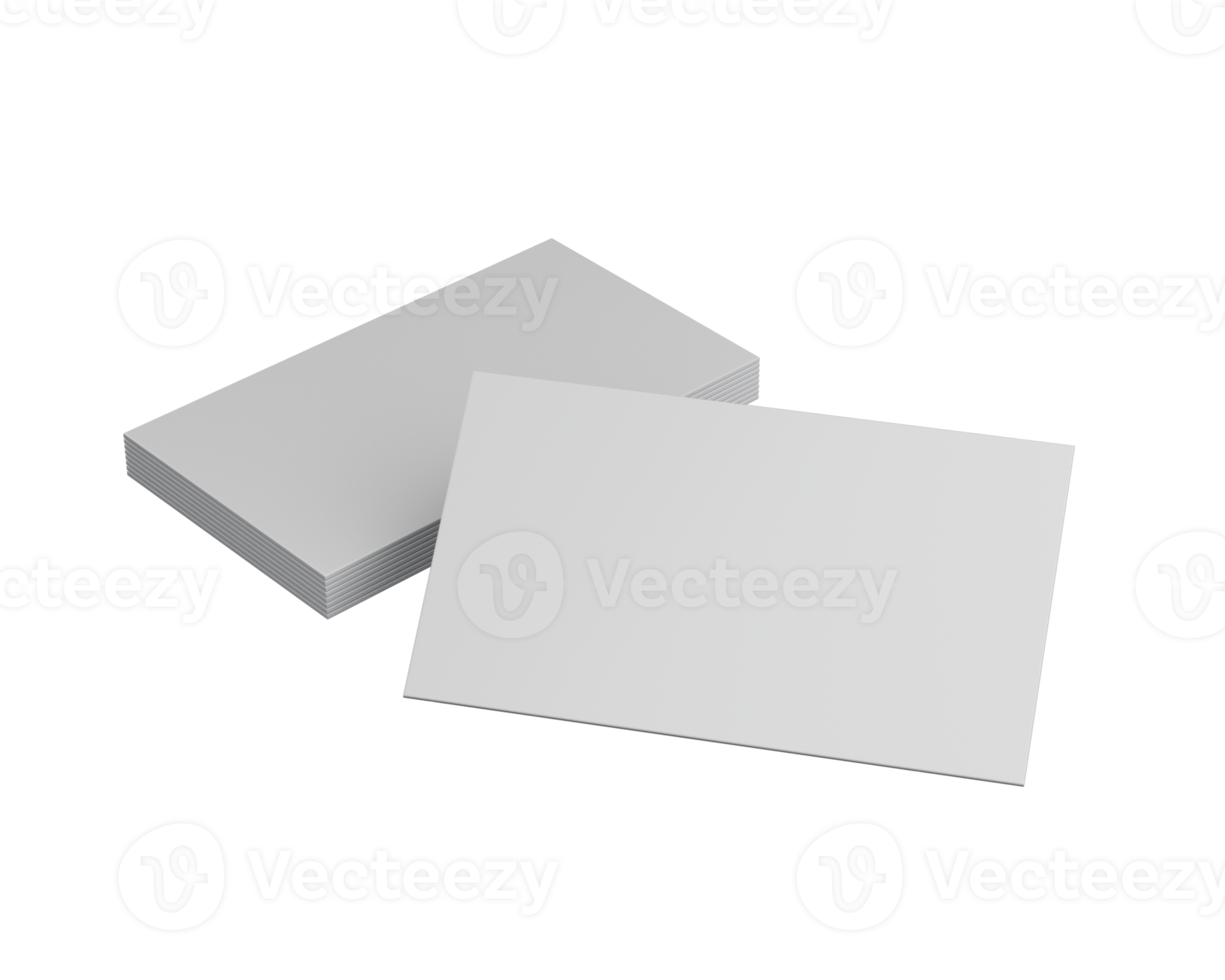 Stack Of Business Card Mockups Set On A Textured Podium Branding Card Template 3D Illustration png