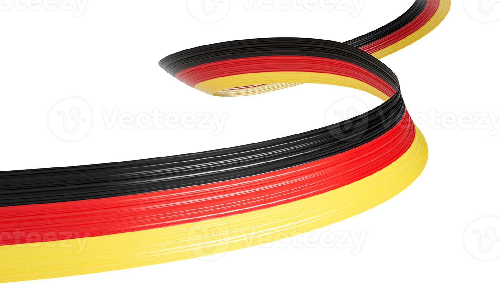 3d Flag Of Germany 3d Wavy Shiny Germany Ribbon Flag Isolated On White Background 3d Illustration png