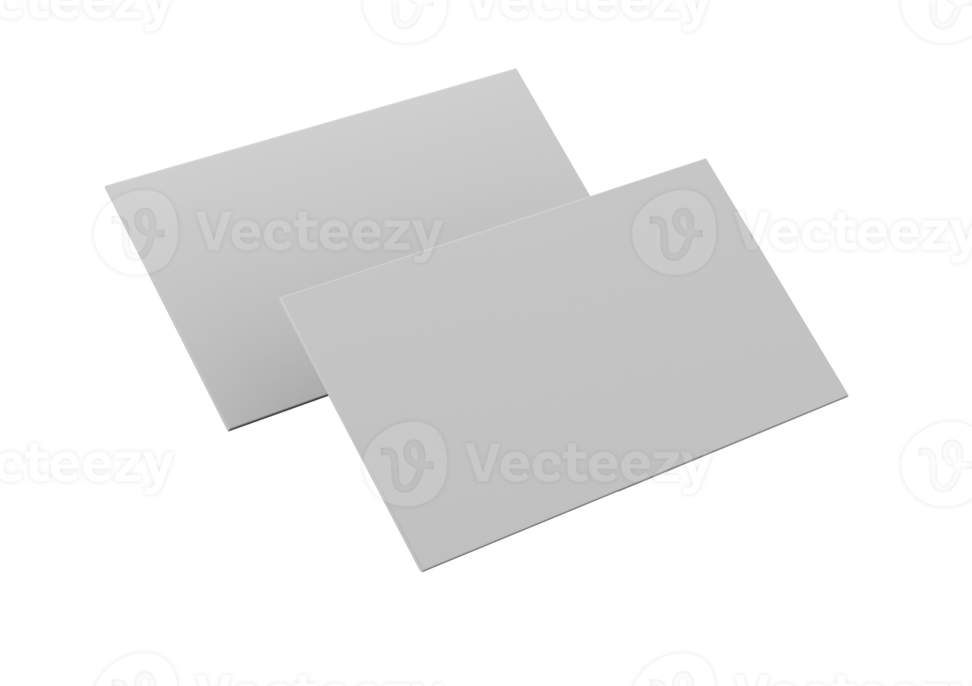 Two Business Card Mockups Rests On A Concrete Podium Branding Card Template 3D Illustration png