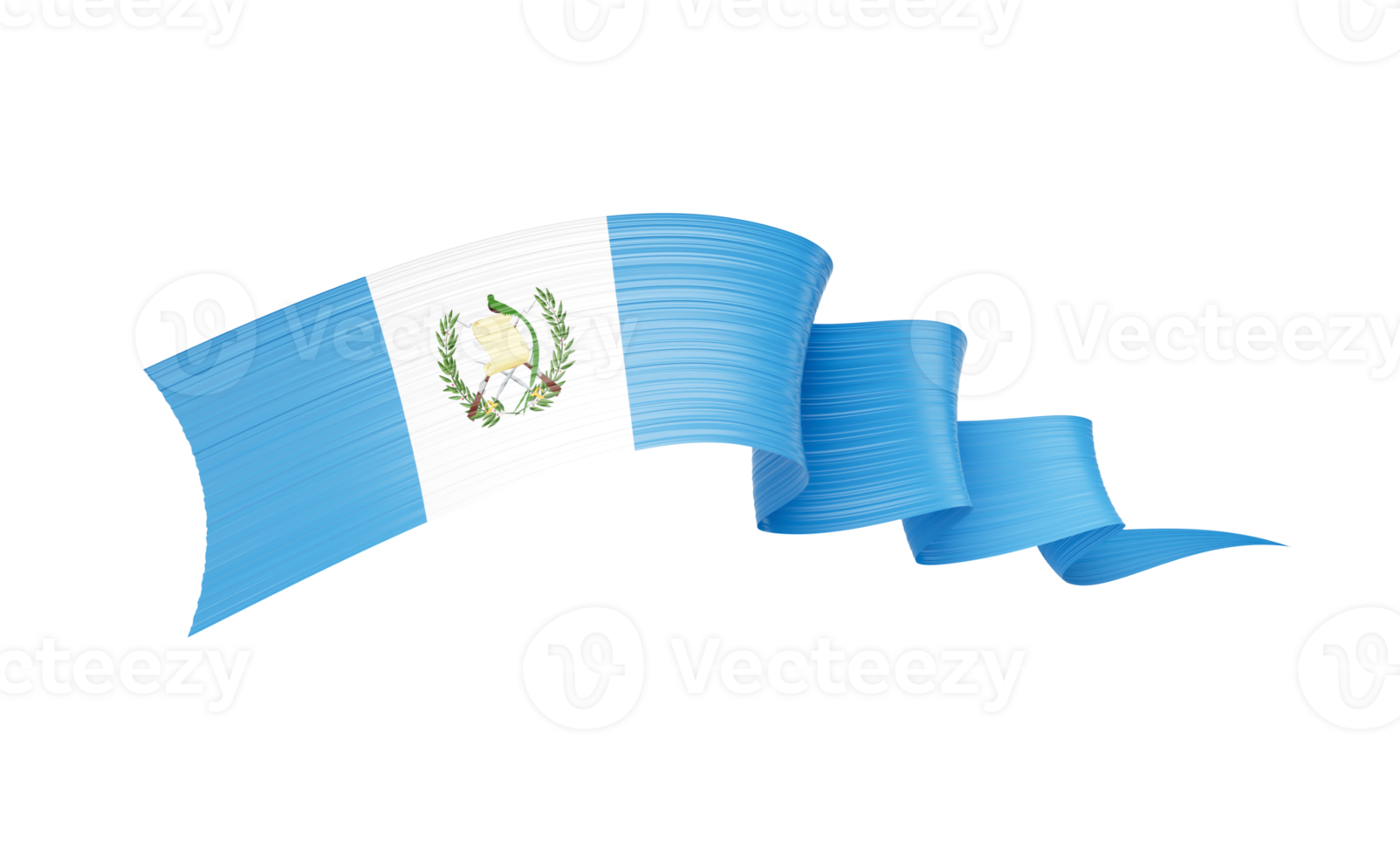 3d Flag Of Guatemala 3d Shiny Waving Twisted Ribbon Flag On White Background 3d Illustration png