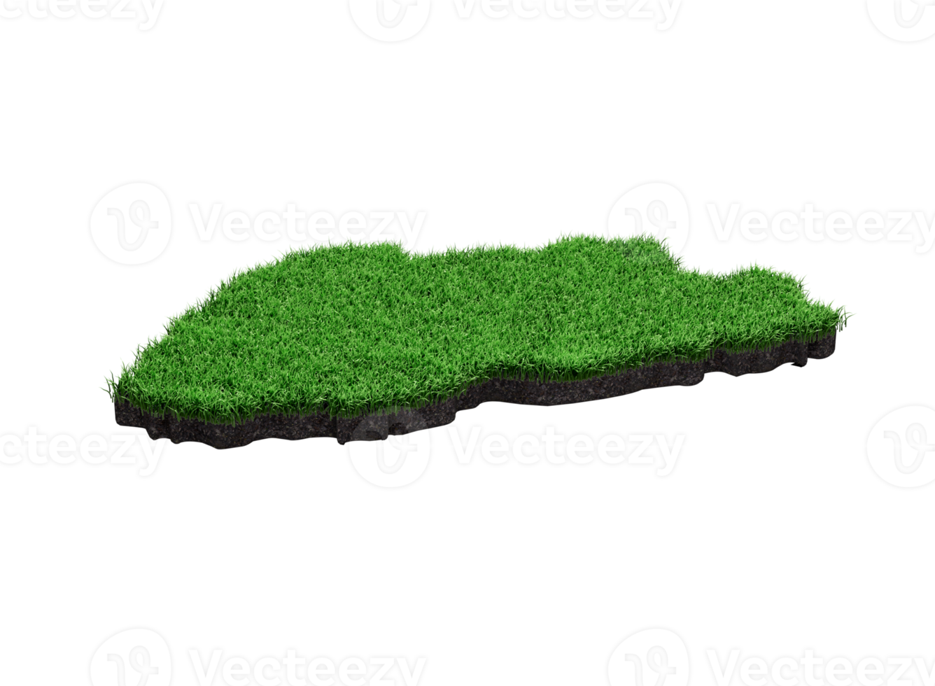 Bhutan Map Soil Land Geology Cross Section Green Grass And Rock Ground Texture 3d Illustration png