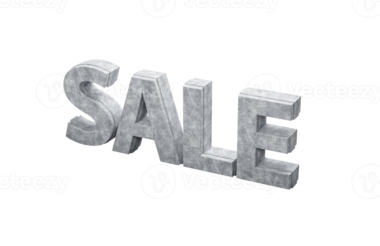 Bold Letters SALE Text Crafted From Grey Textured Concrete Stone 3d Illustration png