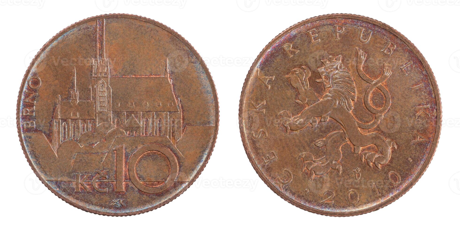 ten czech koruna coin photo