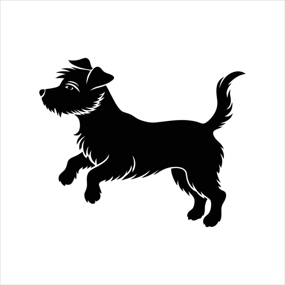 Border Terrier Silhouette vector