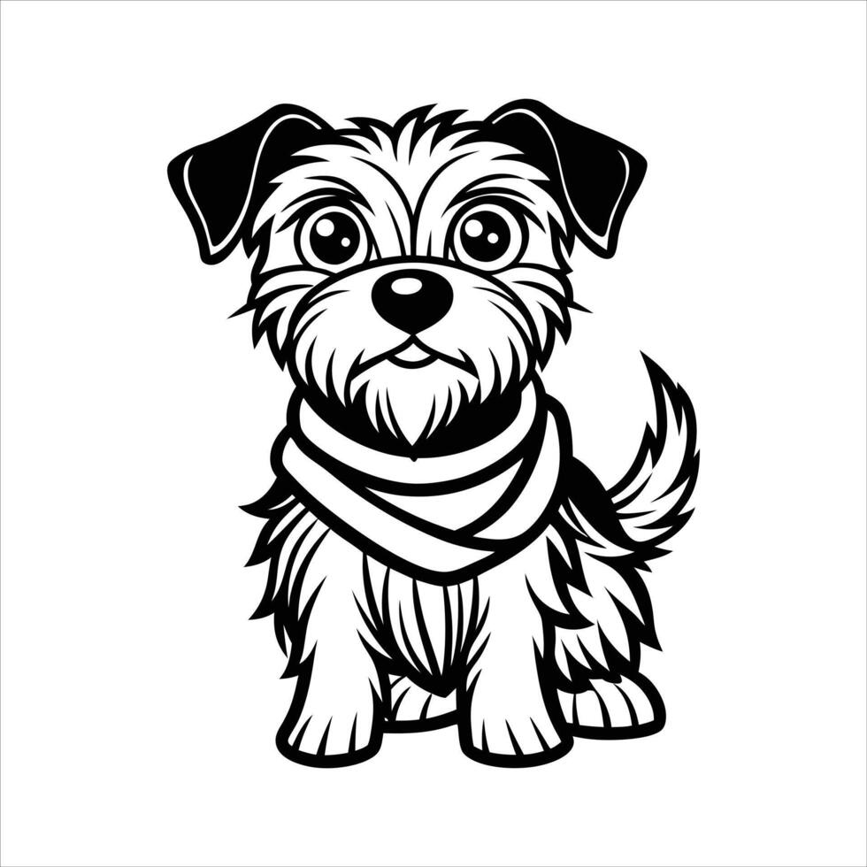 Border Terrier Dog vector
