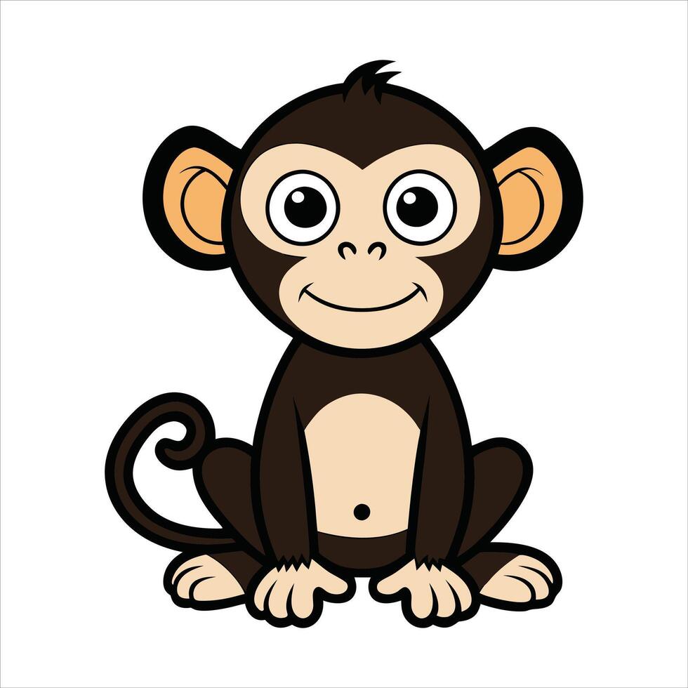 Cute funny monkeys colorful collection Pro vector