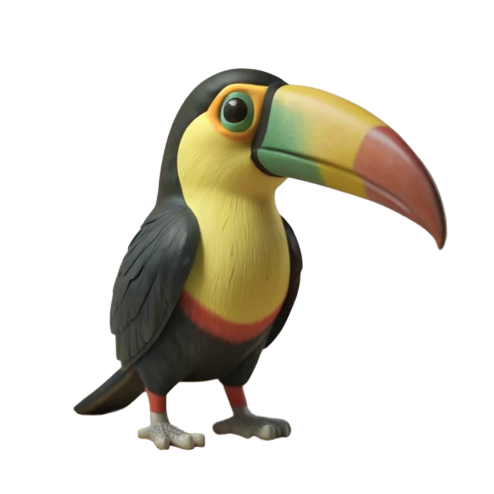 Portrait of a Toucan Bird with Vibrant Beak png