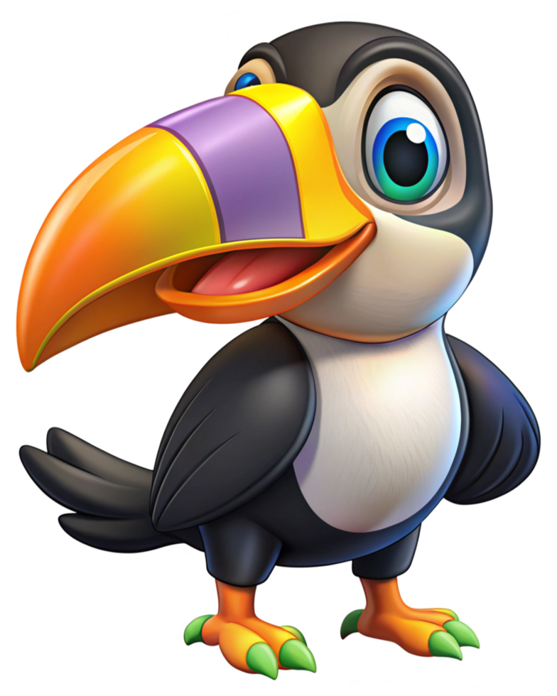 Exotic Toucan in a Tropical Rainforest Setting png