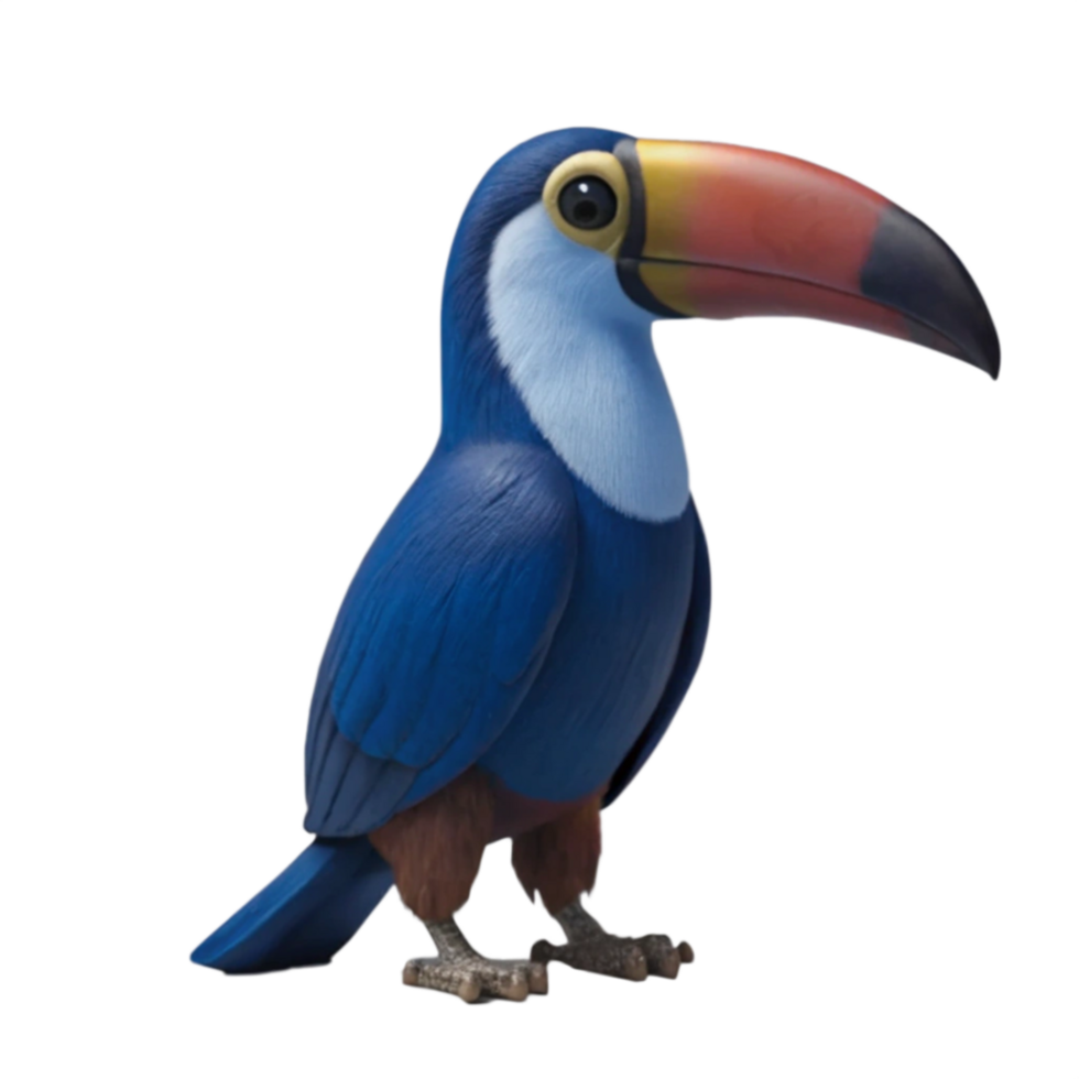 Tropical Toucan Bird on a Mossy Branch png