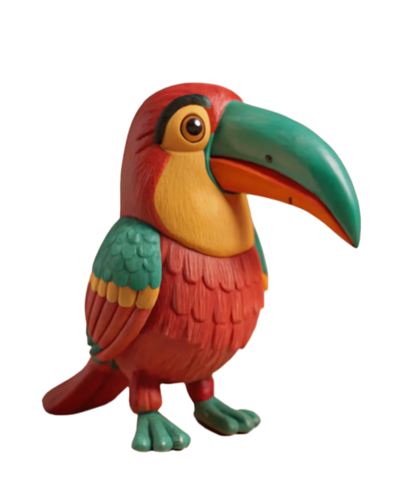 Detailed Close-Up of a Toucan Bird Features png