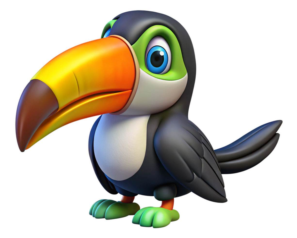 Toucan Bird Resting in a Tropical Paradise png