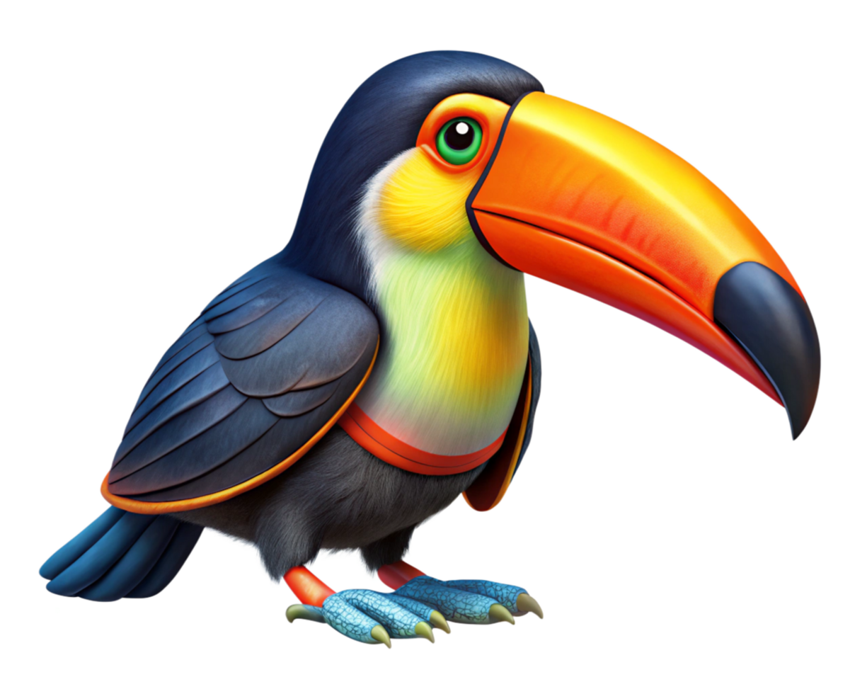 Vibrant Beaked Toucan in Its Habitat png