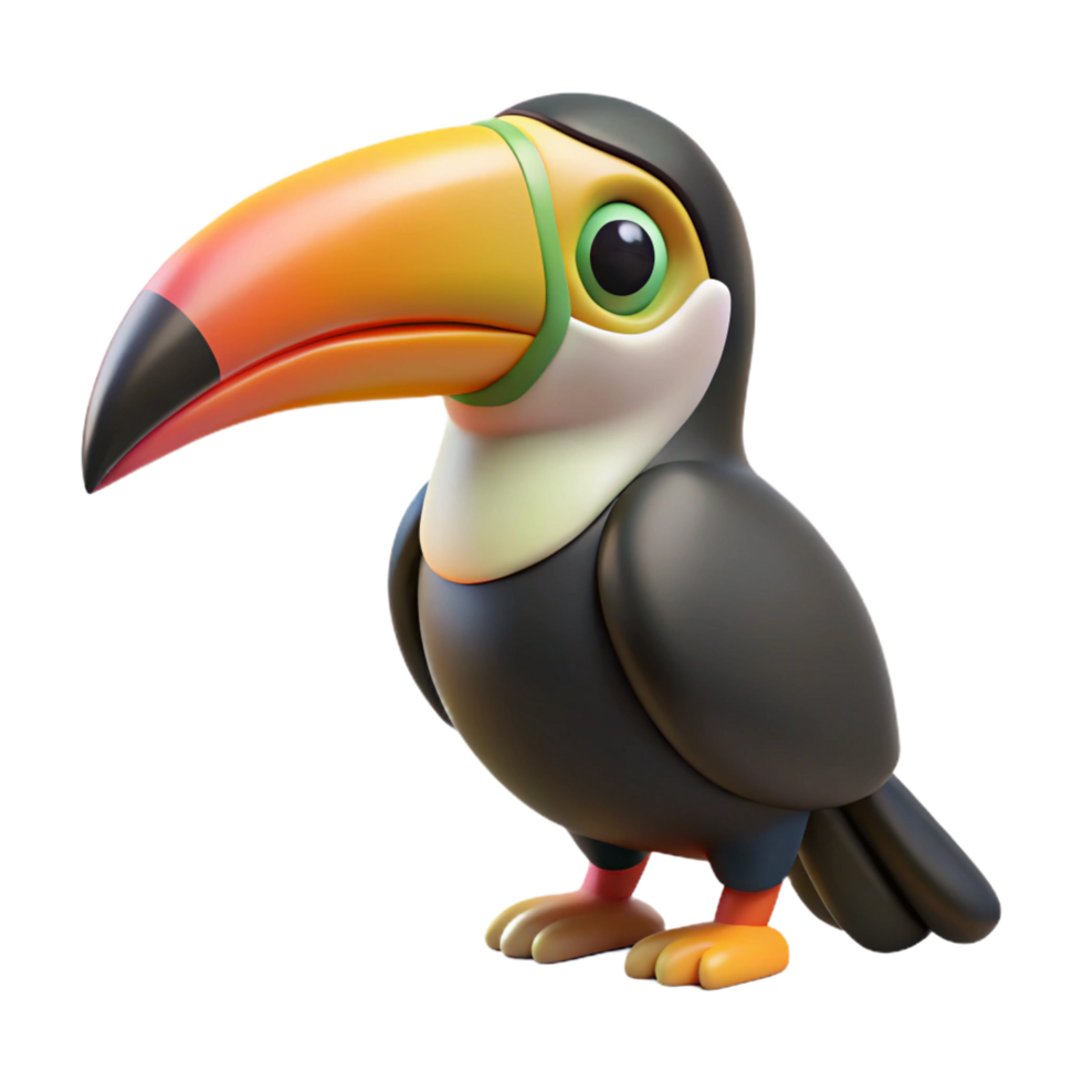 Beautiful Toucan Bird with Bright Feathers png