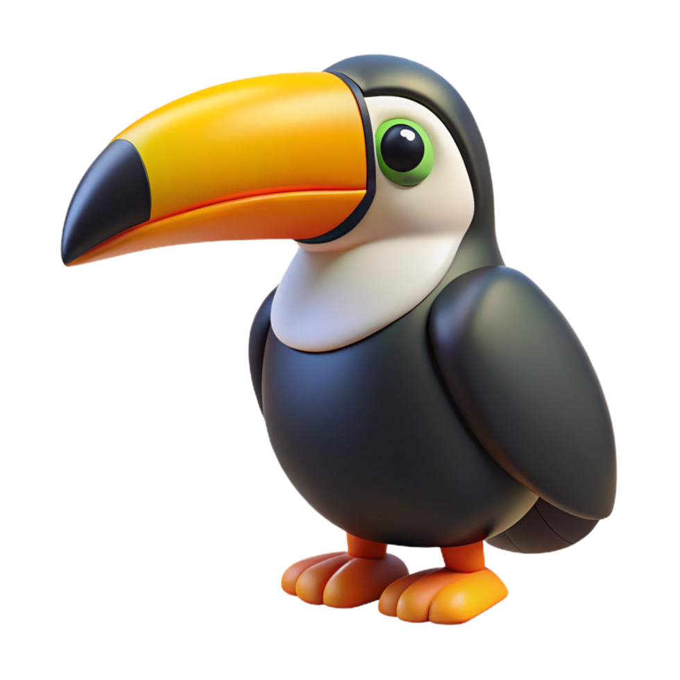 Close-Up of a Toucan's Colorful Beak png