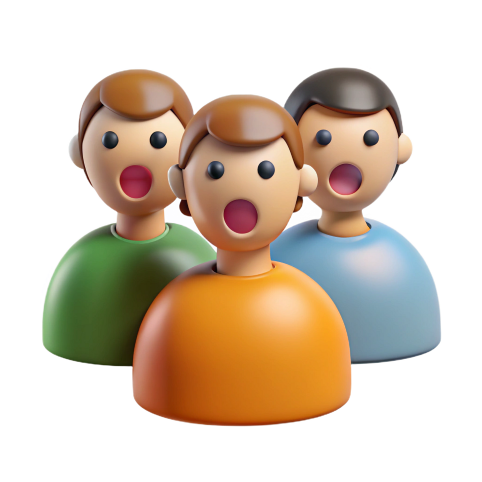 Surprised Group Looking at the Camera png