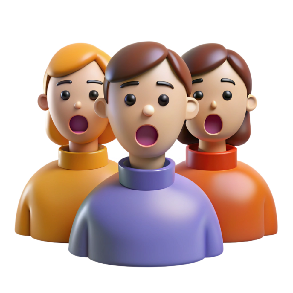 Diverse Group Laughing in Surprised Joy png