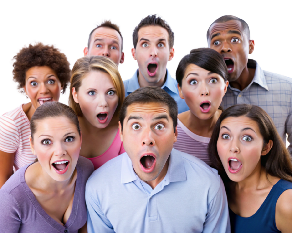 Excited Group Reacting Together png