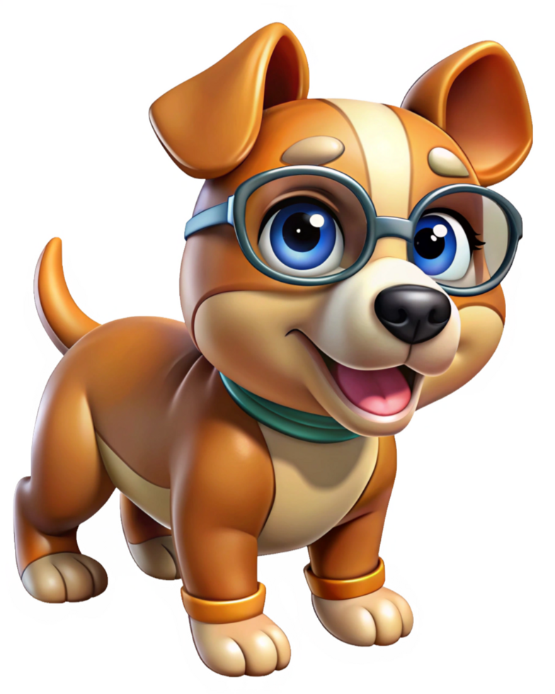 Stylish Dog with Spectacles png