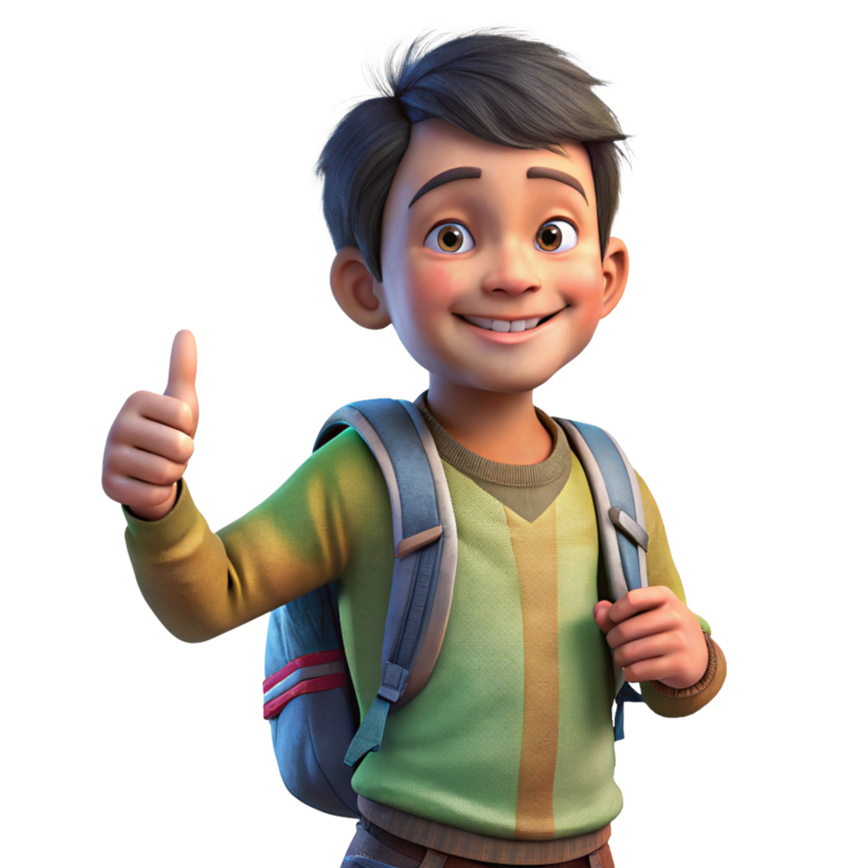 Positive Vibes from Boy with School Bag png