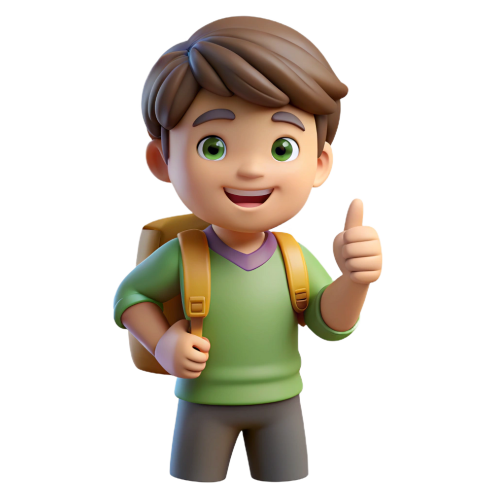 Smiling Learner Giving a Positive Gesture png