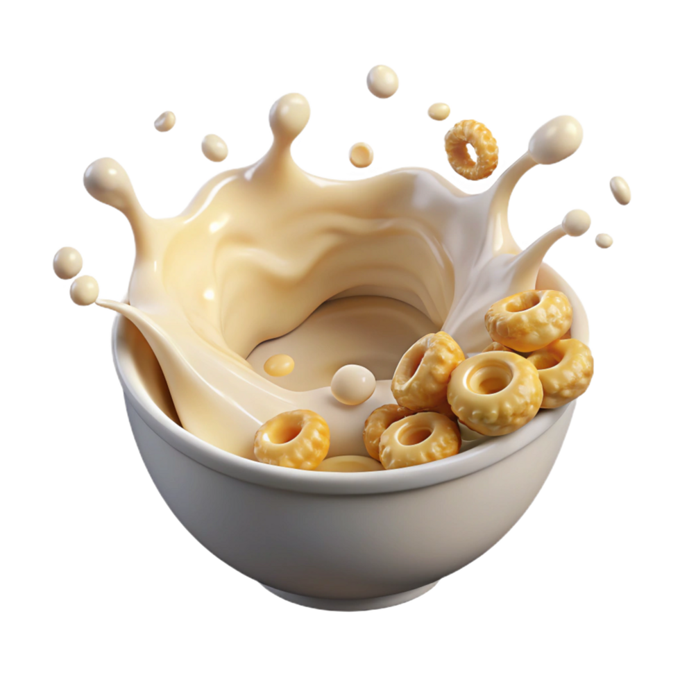 Milk Splash Around Delicious Cereal png