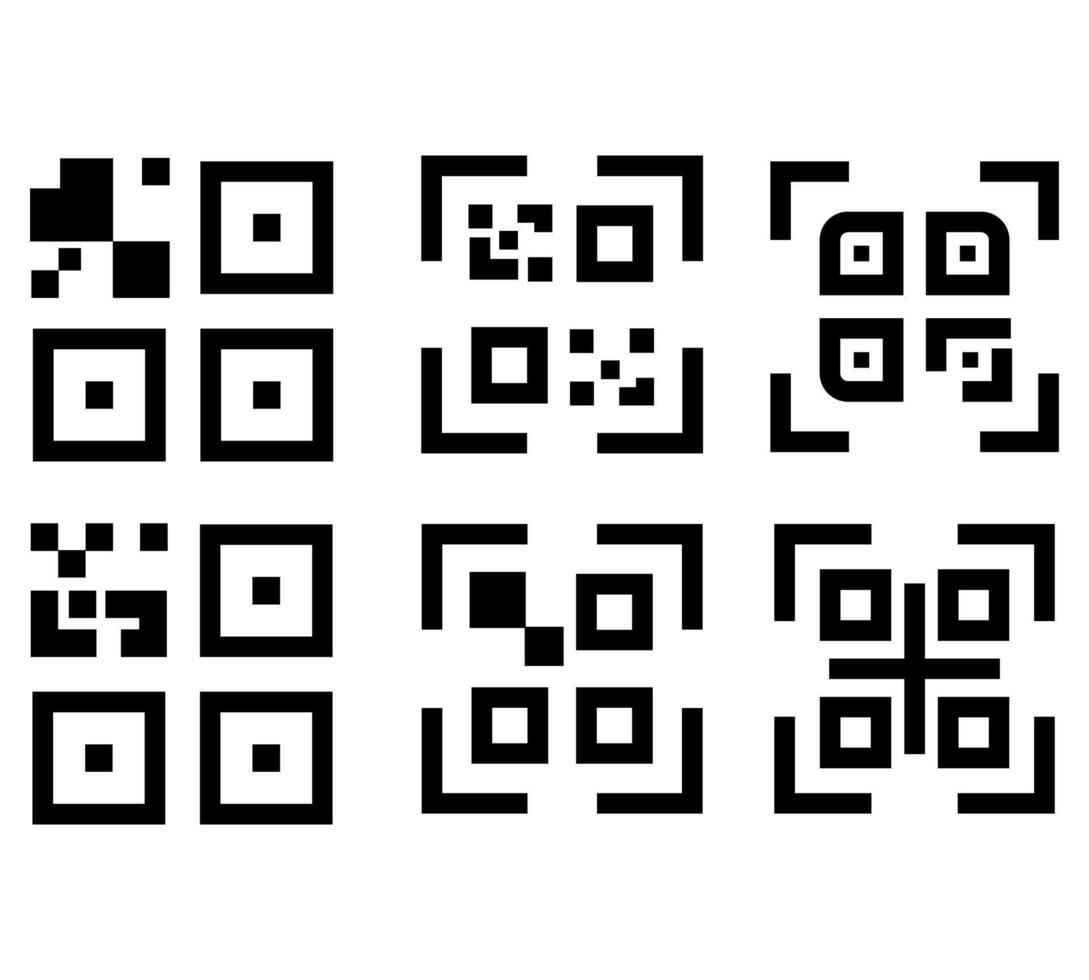 Qr code icon on white background. Flat qr code icon symbol sign from modern e commerce and payment collection for mobile concept and web apps design vector