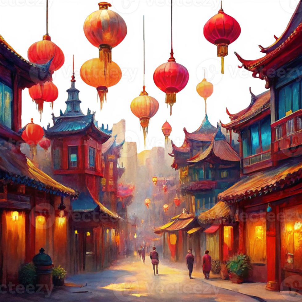Chinese New Year traditional chinese pagoda png