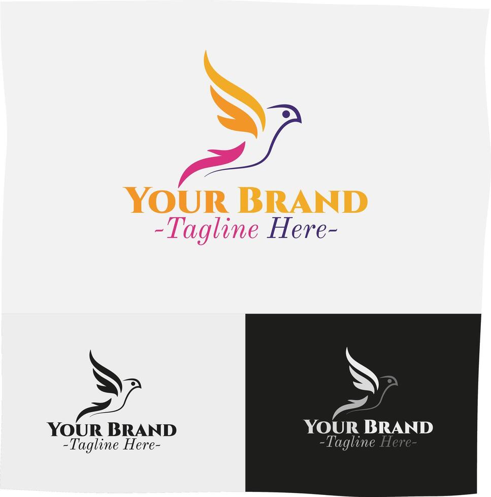 Bird themed logo illustration, suitable for placement on related content or brands related to birds vector