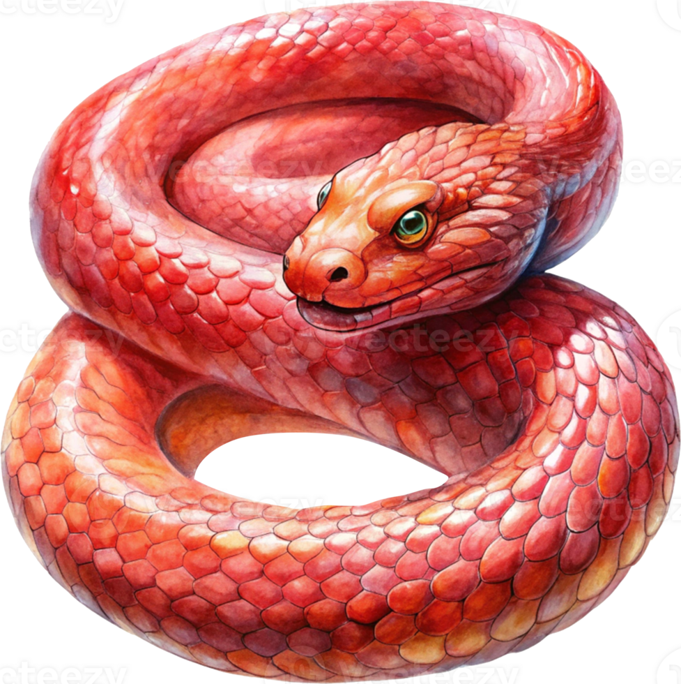 Chinese New Year A Red Dragon Snake png