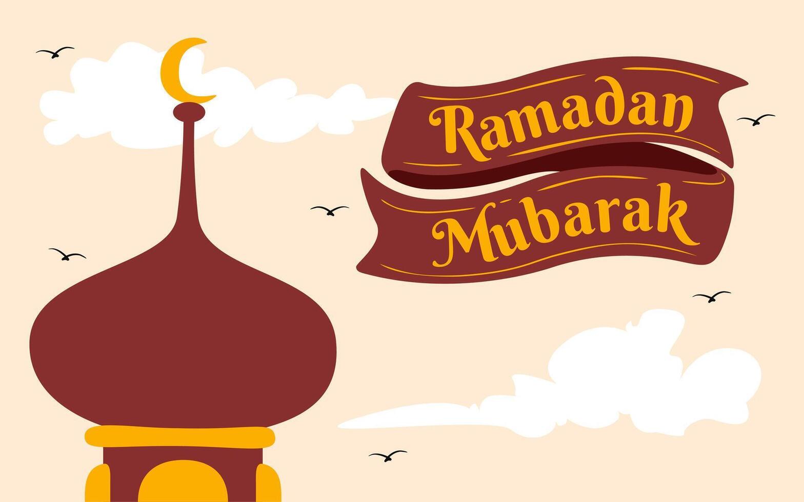 Flat Ramadan Celebration Greeting Cards vector