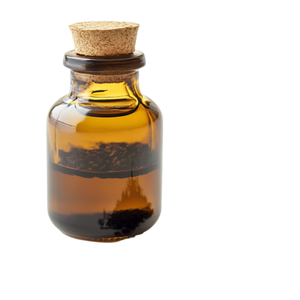 Glass Bottle of Essential Oil png