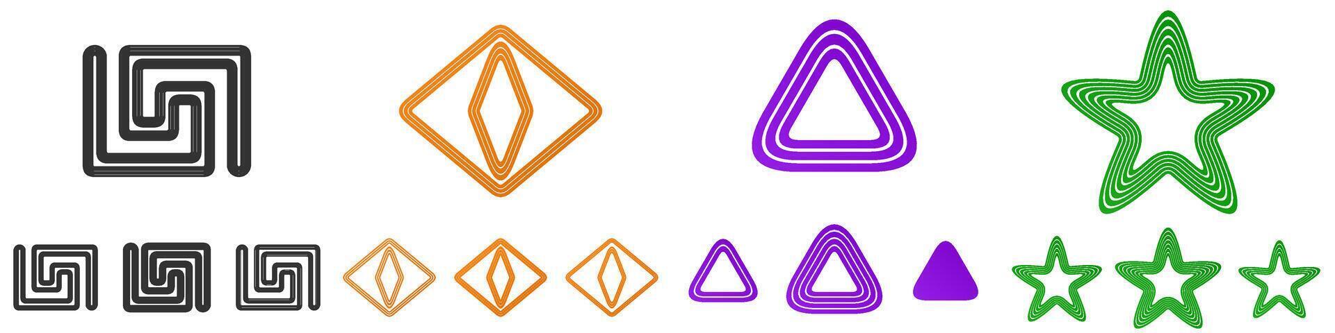 Line logo design collection vector