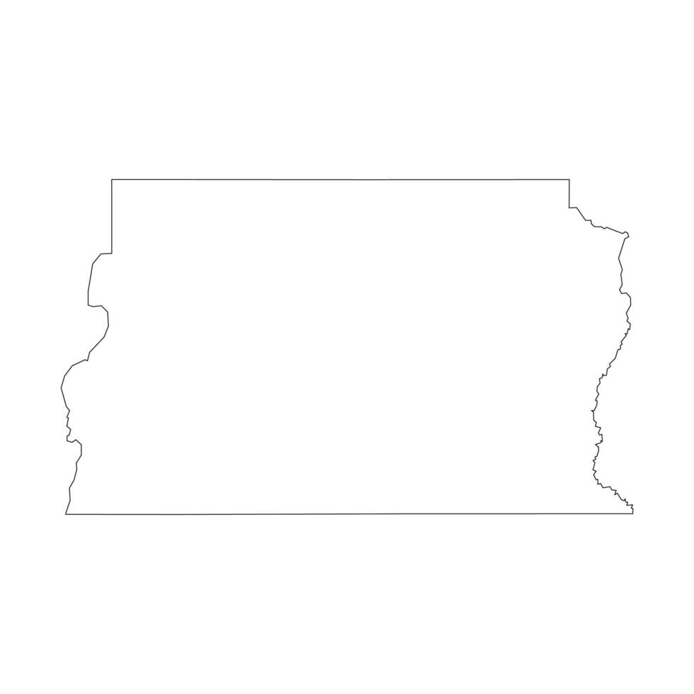 Distrito Federal state blank outline map vector