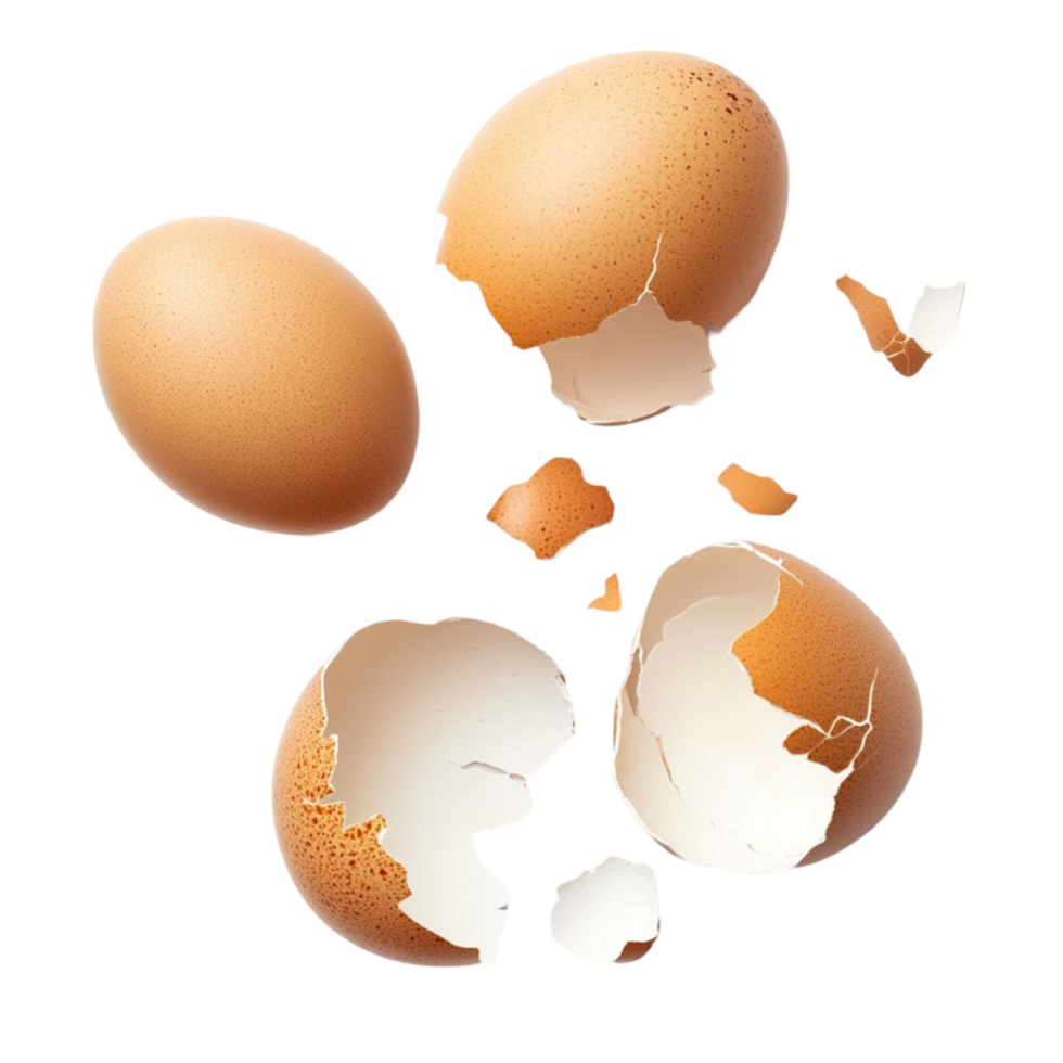 Whole and Cracked Eggs png