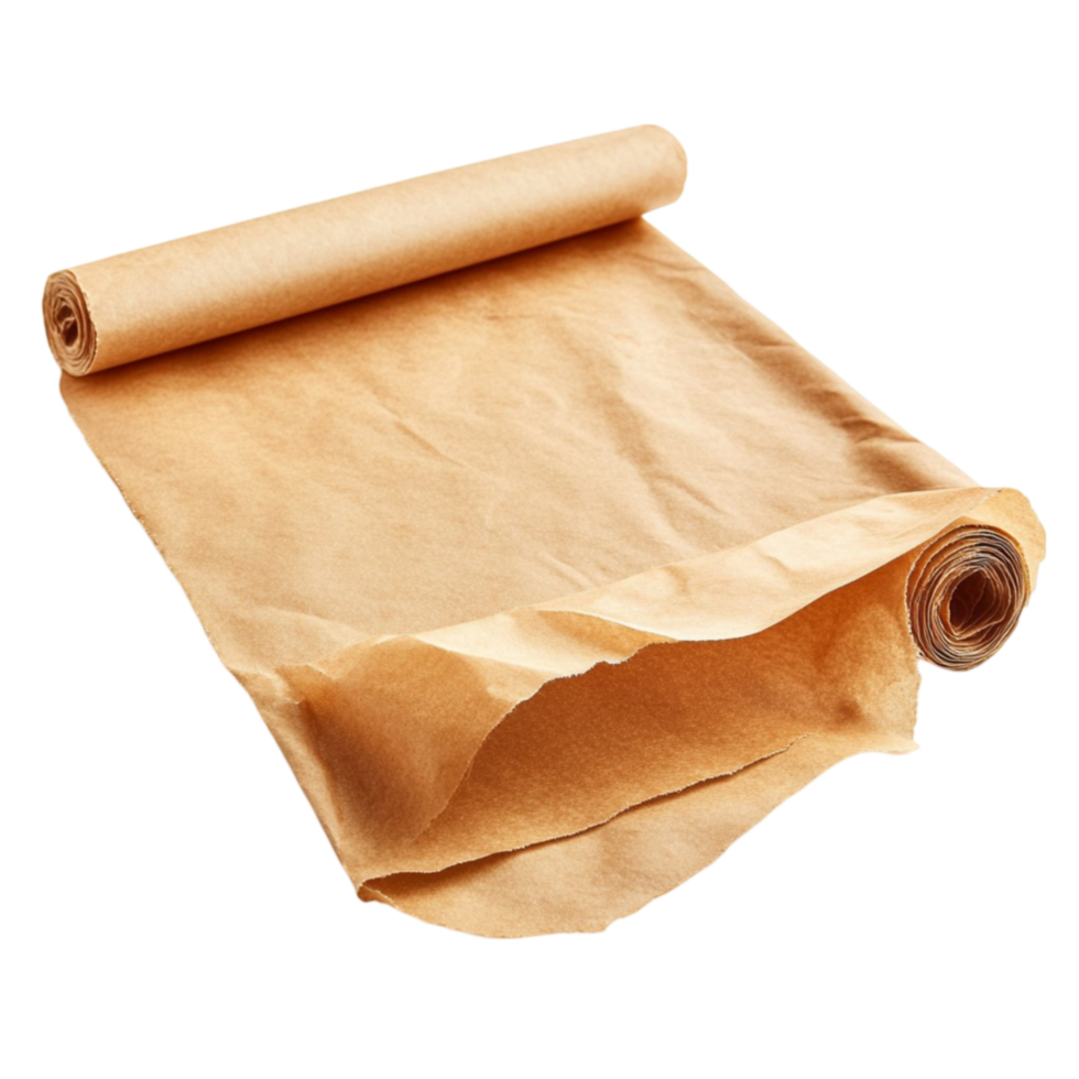 Rolled Brown Paper Sheet png