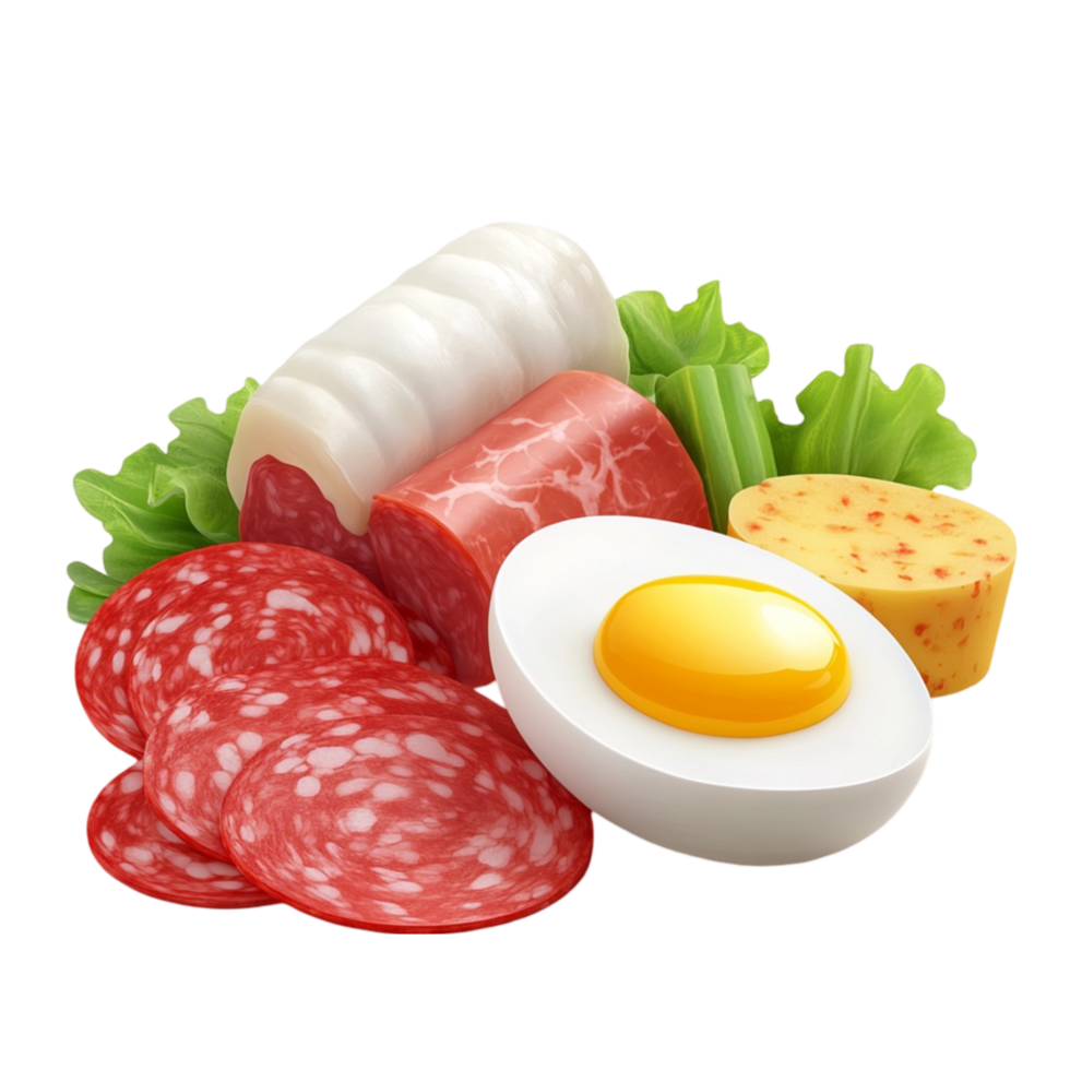 Variety of Meat and Cheese png