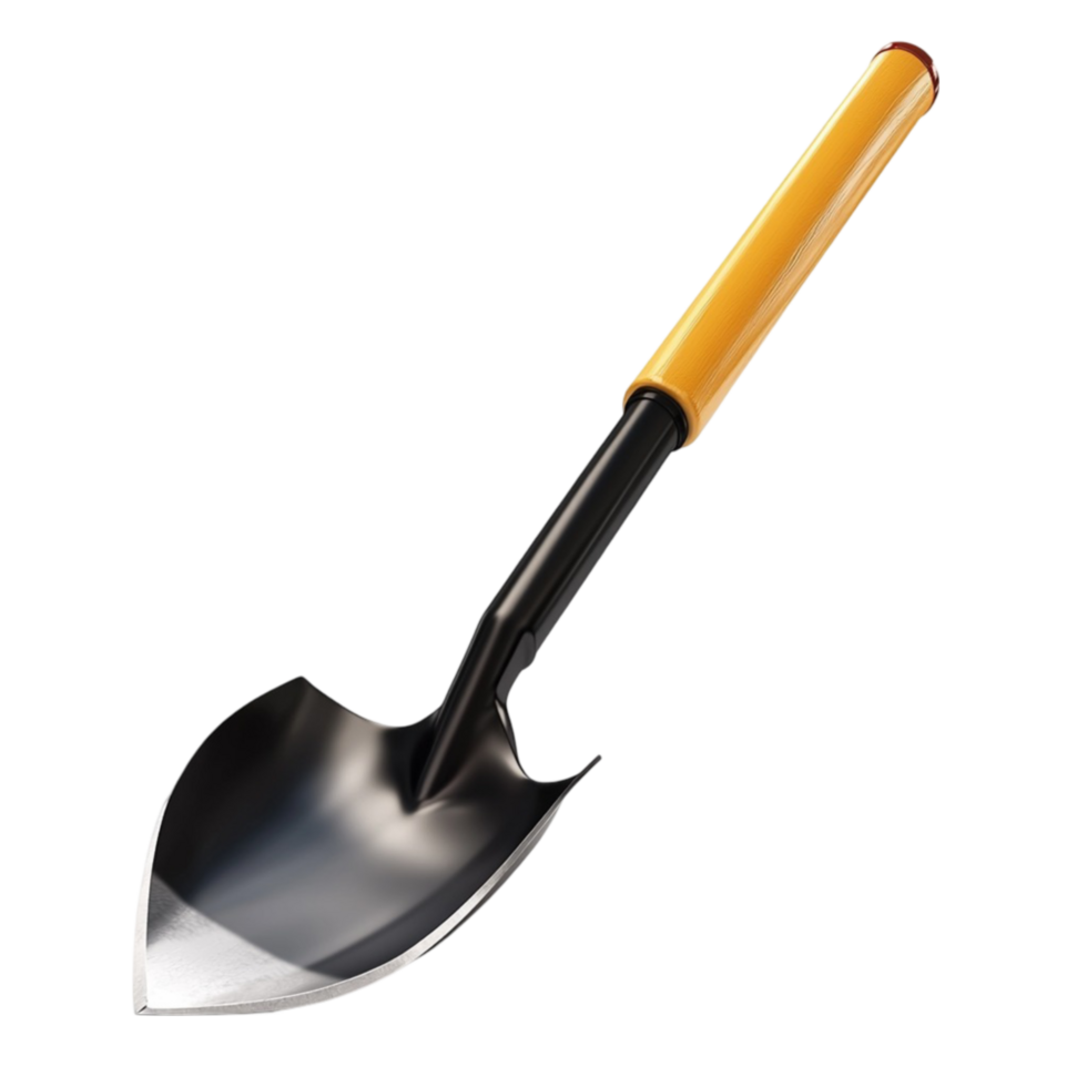 Yellow-Handled Garden Shovel png